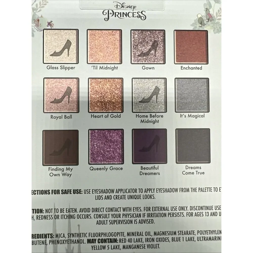 New Disney Storybook Princess Cinderella 12 Eye Shadow Makeup Palette w/ Mirror - Picture 4 of 7